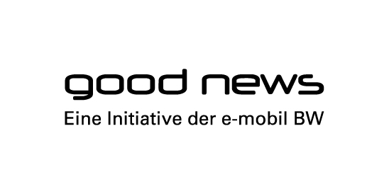 Schriftzug der Good News Initiative der e-mobil BW GmbH